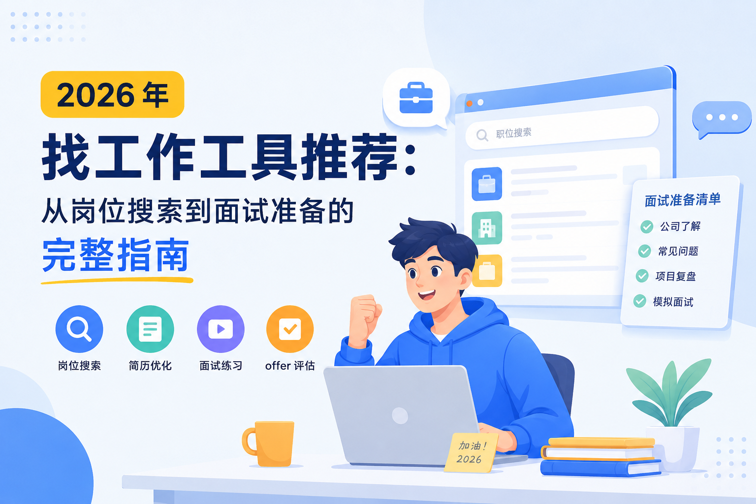 2026 年找工作工具推荐：从岗位搜索到面试准备的完整指南