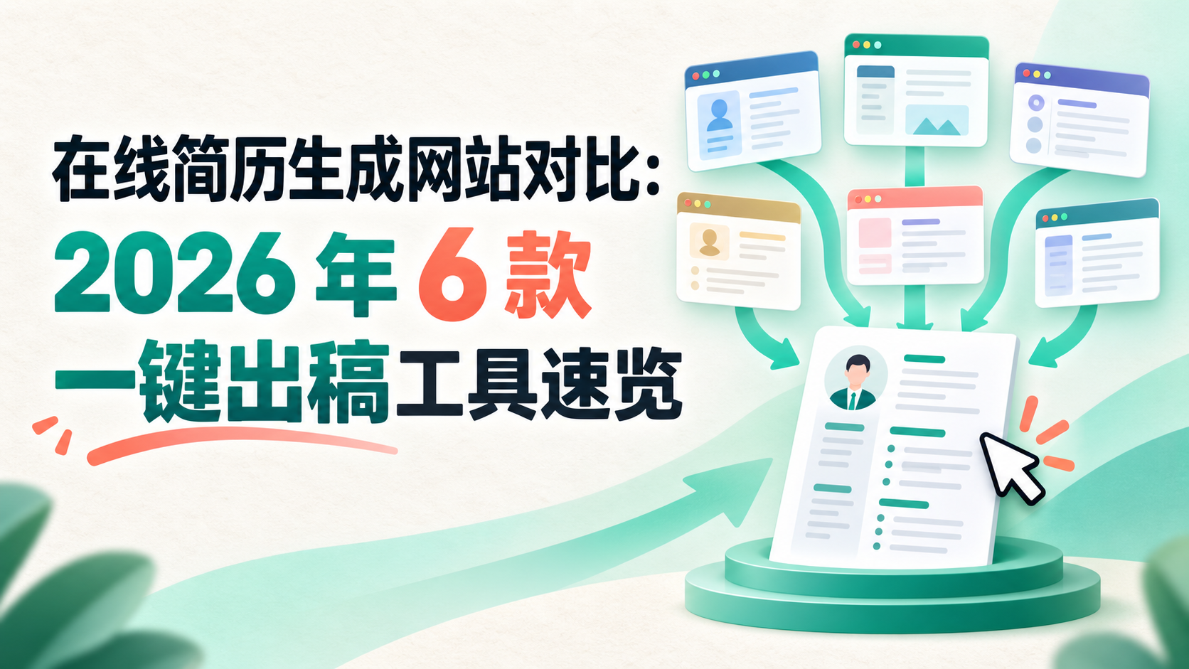 在线简历生成网站对比：2026 年 6 款一键出稿工具速览